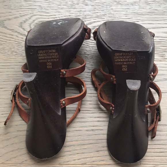 VTG Leather wooden sandals - Picture 3 of 3